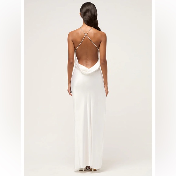 MICHAEL LO SORDO
Charlie crystal-embellished silk-satin halterneck - Picture 5 of 7